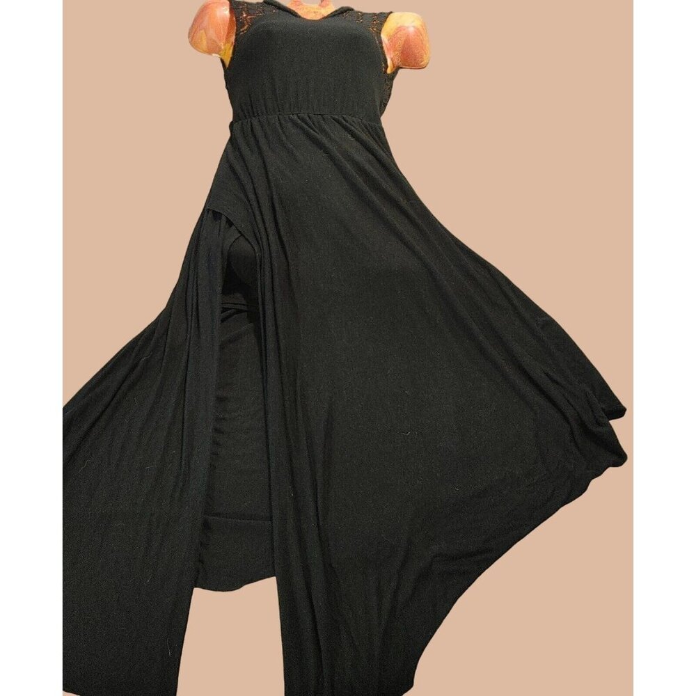 Free People Open Back Dress Black Extra Small FLAW